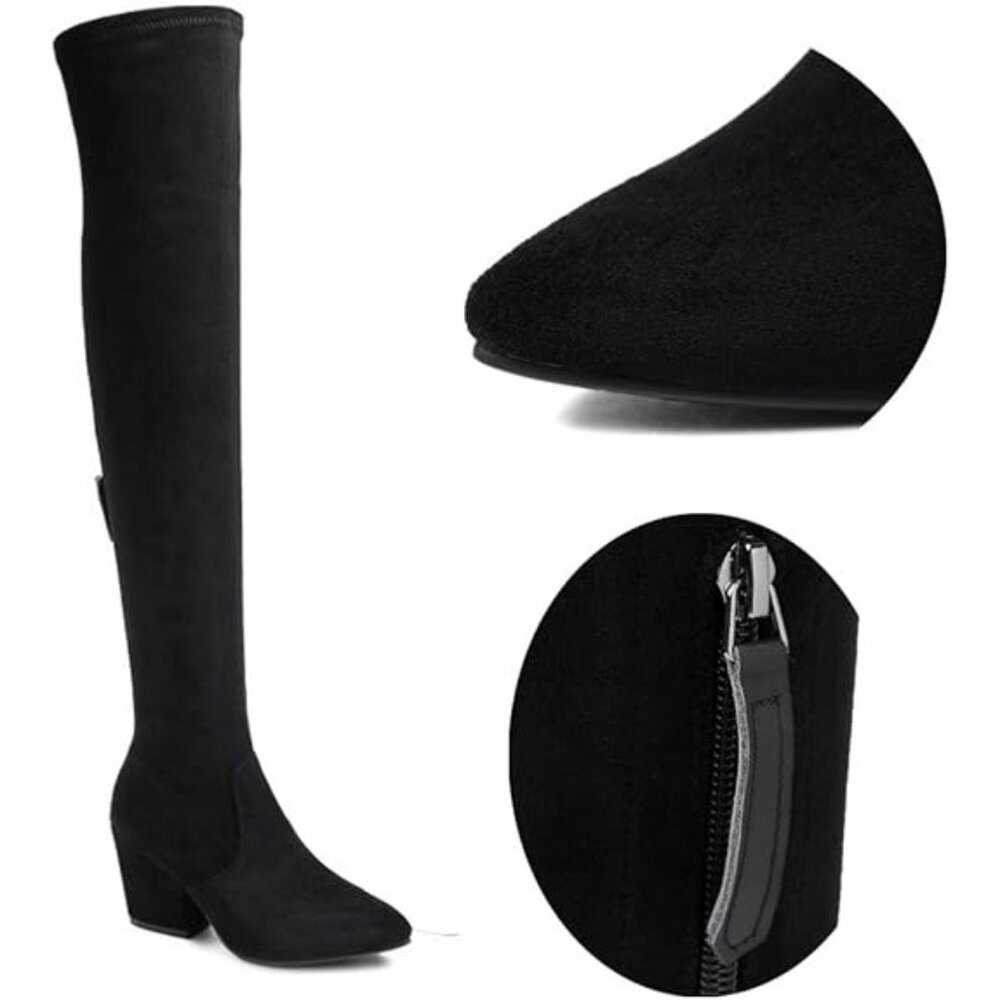 N.N.G Women's Over The Knee Boots Thigh High Suede Pointed Toe, Size 8.5, New - Picture 4 of 4